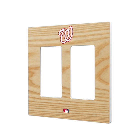 Washington Nationals Wood Bat Hidden-Screw Light Switch Plate-3