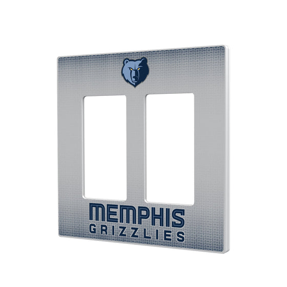 Memphis Grizzlies Linen Hidden-Screw Light Switch Plate-3