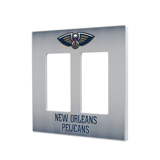 New Orleans Pelicans Linen Hidden-Screw Light Switch Plate-3