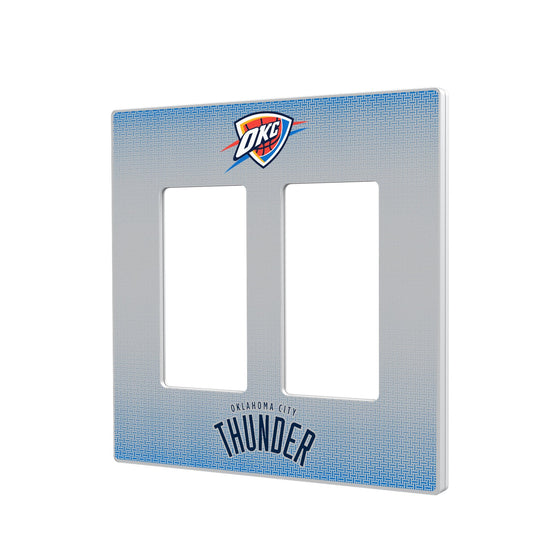 Oklahoma City Thunder Linen Hidden-Screw Light Switch Plate-3