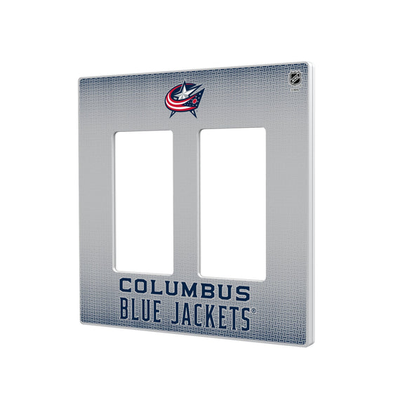 Columbus Blue Jackets Linen Hidden-Screw Light Switch Plate-3