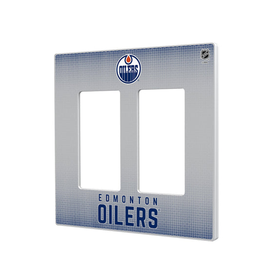 Edmonton Oilers Linen Hidden-Screw Light Switch Plate-3