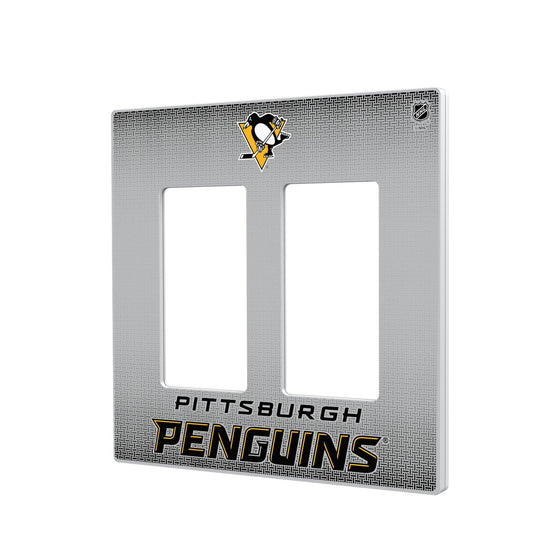 Pittsburgh Penguins Linen Hidden-Screw Light Switch Plate-3