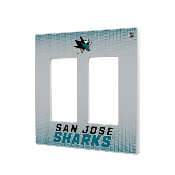 San Jose Sharks Linen Hidden-Screw Light Switch Plate-3