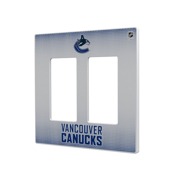 Vancouver Canucks Linen Hidden-Screw Light Switch Plate-3