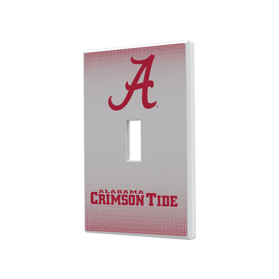 Alabama Crimson Tide Linen Hidden-Screw Light Switch Plate-0