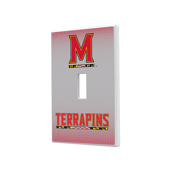 Maryland Terrapins Linen Hidden-Screw Light Switch Plate-0