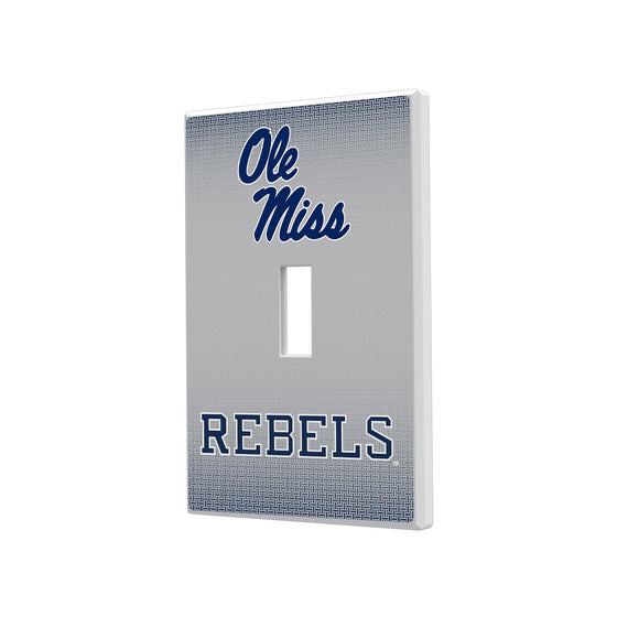 Mississippi Ole Miss Rebels Linen Hidden-Screw Light Switch Plate-0