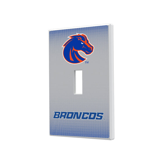 Boise State Broncos Linen Hidden-Screw Light Switch Plate-0