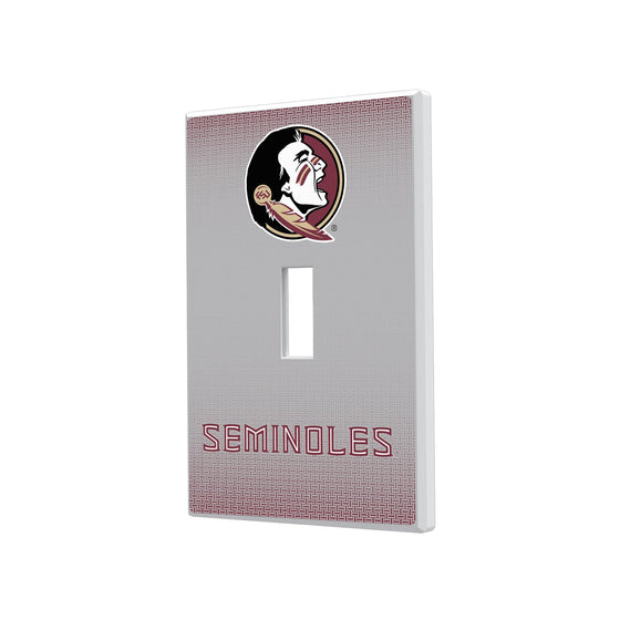 Florida State Seminoles Linen Hidden-Screw Light Switch Plate-0