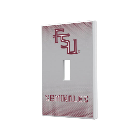 Florida State Seminoles Linen Hidden-Screw Light Switch Plate-0