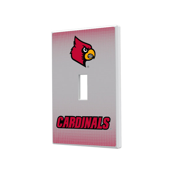 Louisville Cardinals Linen Hidden-Screw Light Switch Plate-0