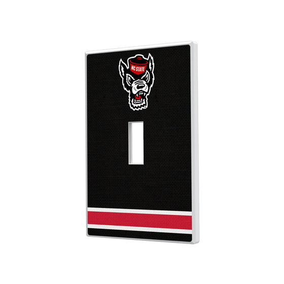 North Carolina State University Wolfpack Stripe Hidden-Screw Light Switch Plate-0