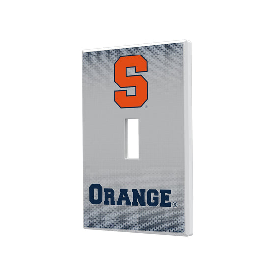 Syracuse Orange Linen Hidden-Screw Light Switch Plate-0