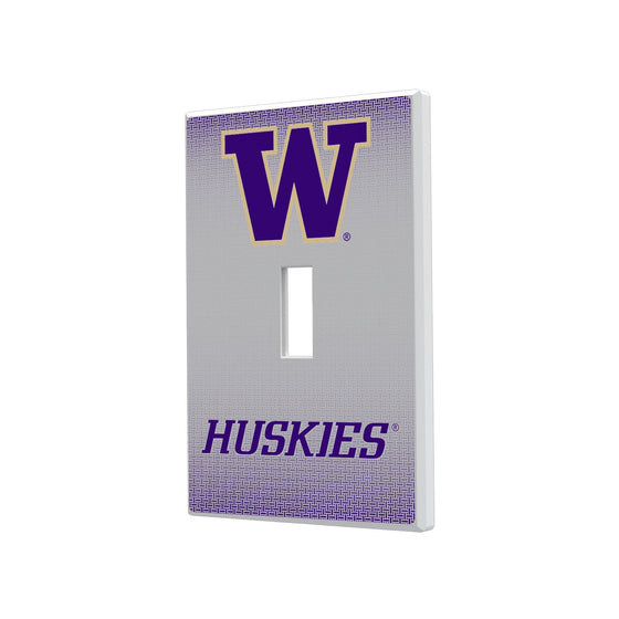 Washington Huskies Linen Hidden-Screw Light Switch Plate-0