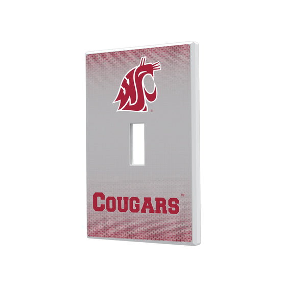 Washington State Cougars Linen Hidden-Screw Light Switch Plate-0