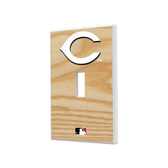 Cincinnati Reds Wood Bat Hidden-Screw Light Switch Plate-0