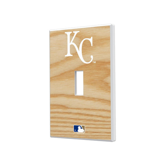 Kansas City Royals Wood Bat Hidden-Screw Light Switch Plate-0