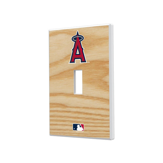 Los Angeles Angels Wood Bat Hidden-Screw Light Switch Plate-0