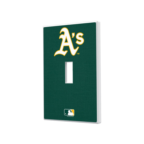 Oakland Athletics Solid Hidden-Screw Light Switch Plate-0