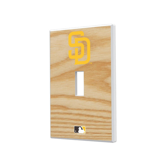 San Diego Padres Wood Bat Hidden-Screw Light Switch Plate-0