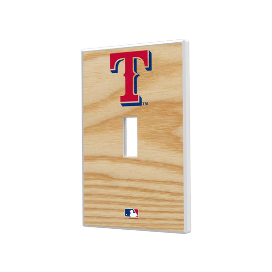 Texas Rangers Wood Bat Hidden-Screw Light Switch Plate-0