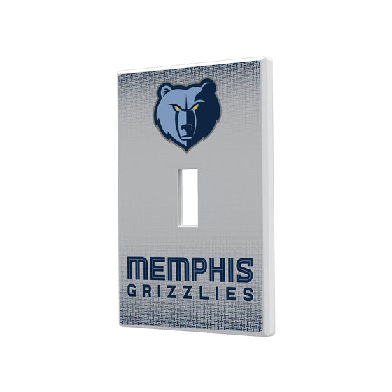 Memphis Grizzlies Linen Hidden-Screw Light Switch Plate-0