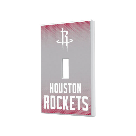 Houston Rockets Linen Hidden-Screw Light Switch Plate-0