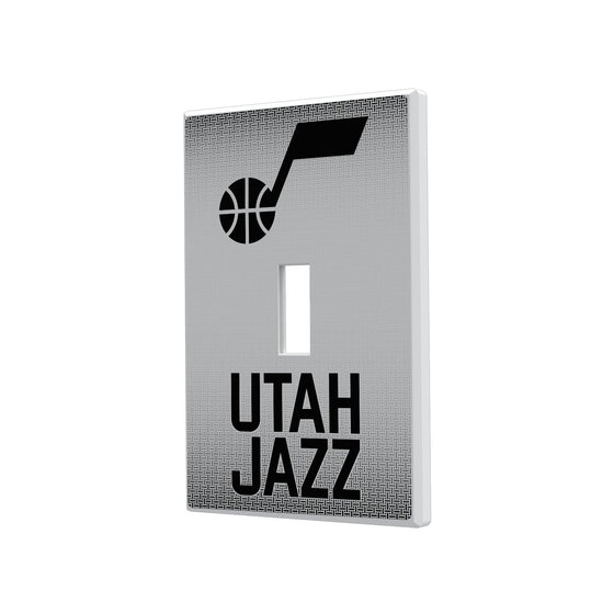 Utah Jazz Linen Hidden-Screw Light Switch Plate-0