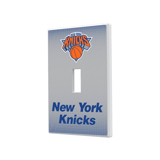 New York Knicks Linen Hidden-Screw Light Switch Plate-0