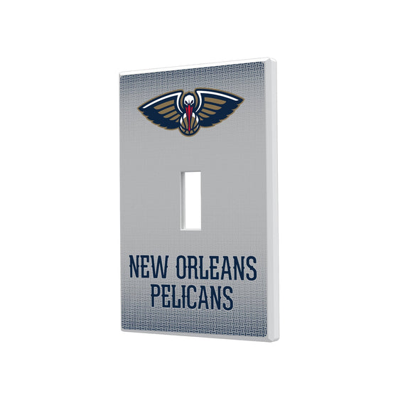New Orleans Pelicans Linen Hidden-Screw Light Switch Plate-0