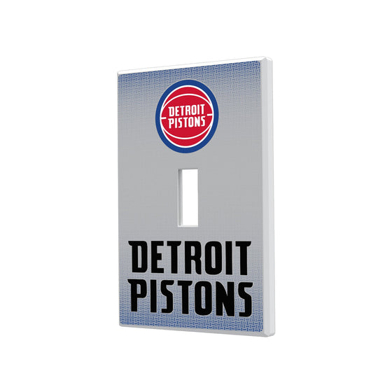 Detroit Pistons Linen Hidden-Screw Light Switch Plate-0