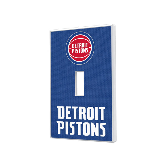 Detroit Pistons Solid Hidden-Screw Light Switch Plate-0