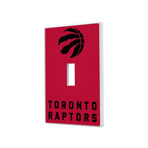 Toronto Raptors Solid Hidden-Screw Light Switch Plate-0