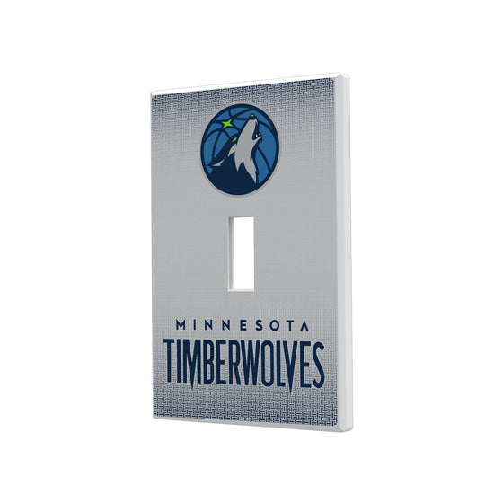 Minnesota Timberwolves Linen Hidden-Screw Light Switch Plate-0