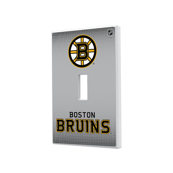 Boston Bruins Linen Hidden-Screw Light Switch Plate-0