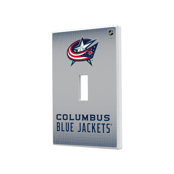 Columbus Blue Jackets Linen Hidden-Screw Light Switch Plate-0