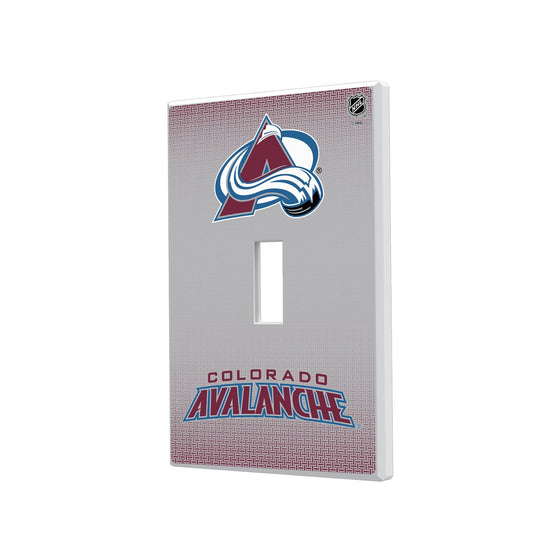 Colorado Avalanche Linen Hidden-Screw Light Switch Plate-0