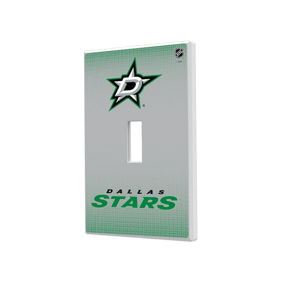 Dallas Stars Linen Hidden-Screw Light Switch Plate-0