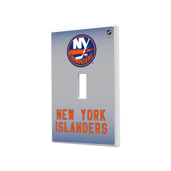 New York Islanders Linen Hidden-Screw Light Switch Plate-0