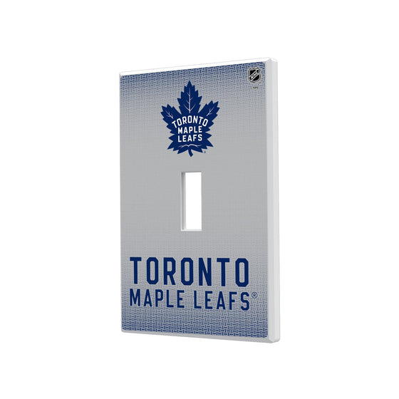 Toronto Maple Leafs Linen Hidden-Screw Light Switch Plate-0