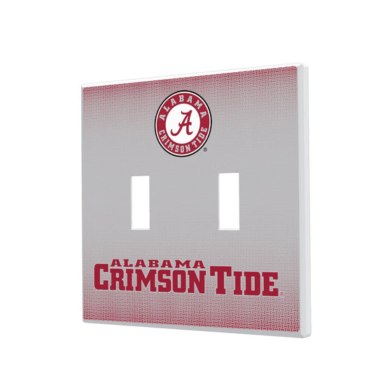 Alabama Crimson Tide Linen Hidden-Screw Light Switch Plate-2