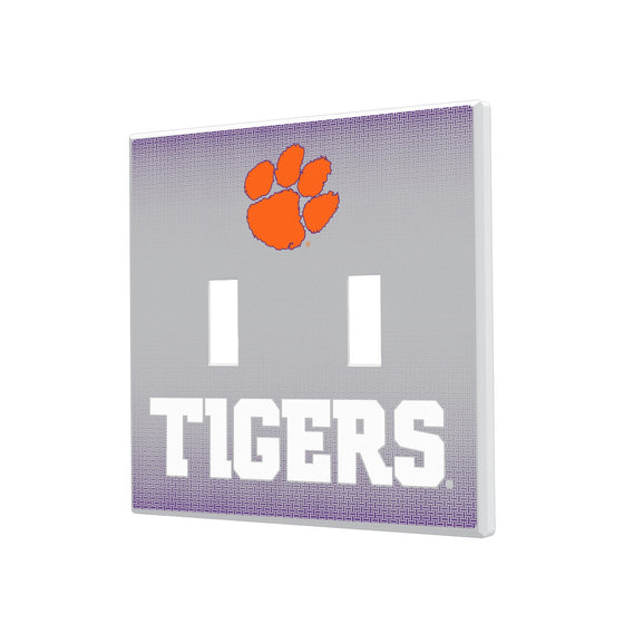 Clemson Tigers Linen Hidden-Screw Light Switch Plate-2