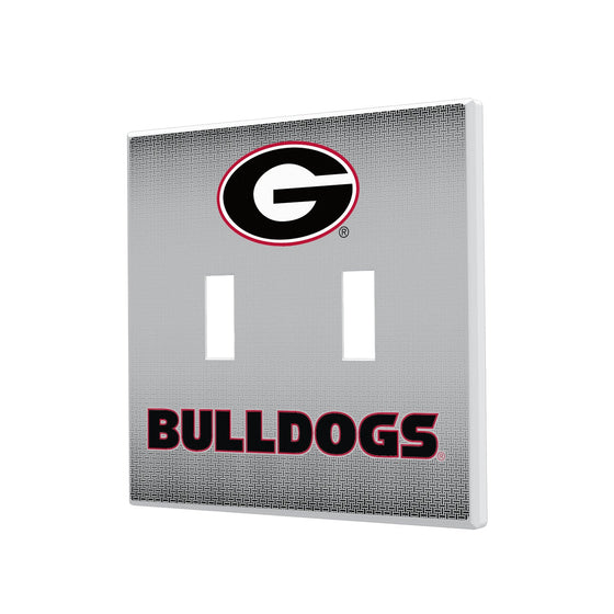 Georgia Bulldogs Linen Hidden-Screw Light Switch Plate-2
