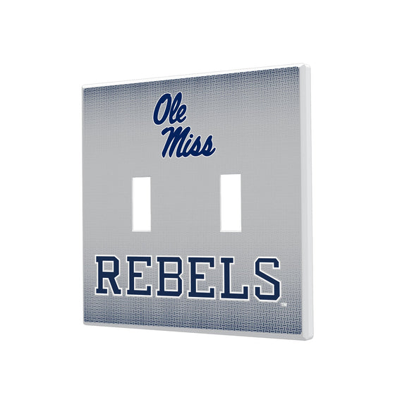 Mississippi Ole Miss Rebels Linen Hidden-Screw Light Switch Plate-2