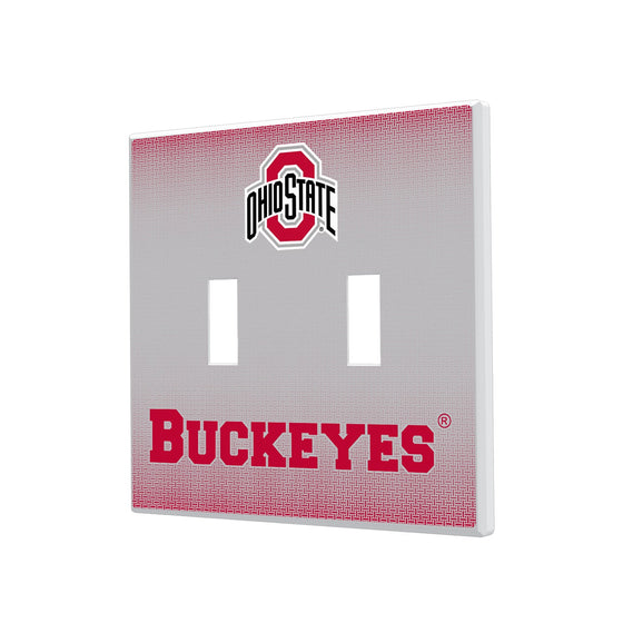 Ohio State Buckeyes Linen Hidden-Screw Light Switch Plate-2