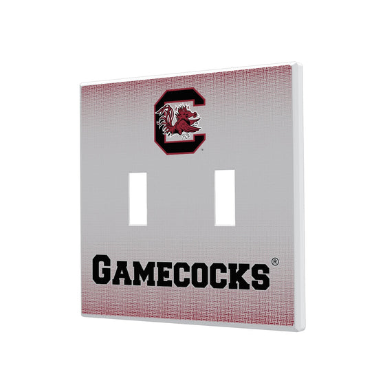 South Carolina Gamecocks Linen Hidden-Screw Light Switch Plate-2