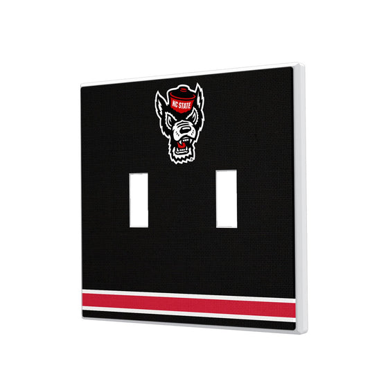 North Carolina State University Wolfpack Stripe Hidden-Screw Light Switch Plate-2