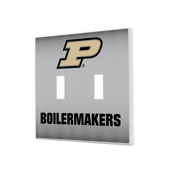 Purdue Boilermakers Linen Hidden-Screw Light Switch Plate-2