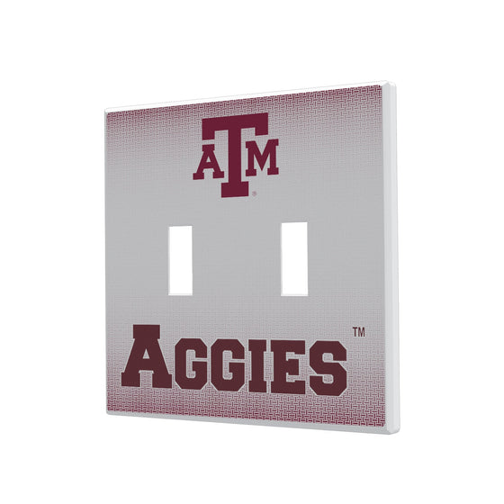 Texas A&M Aggies Linen Hidden-Screw Light Switch Plate-2